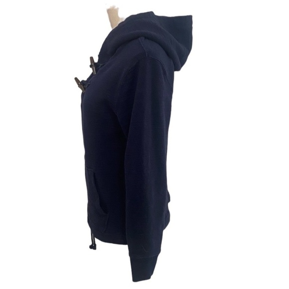 J. Crew Outerwear Fleece navy hoodie sweatshirt Size M - Picture 5 of 7